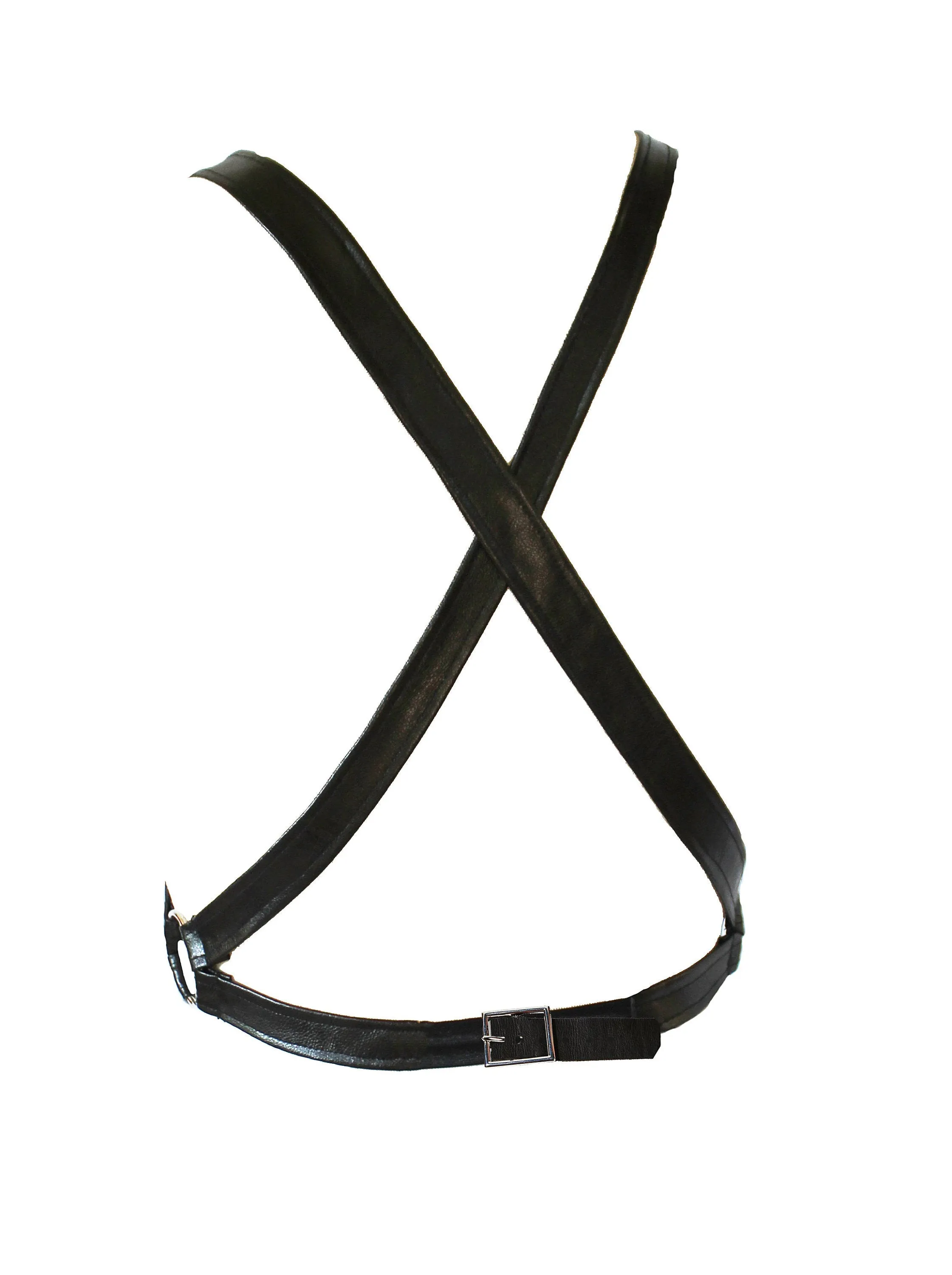 3 O ring chest harness bra |  vegan leather bondage bra