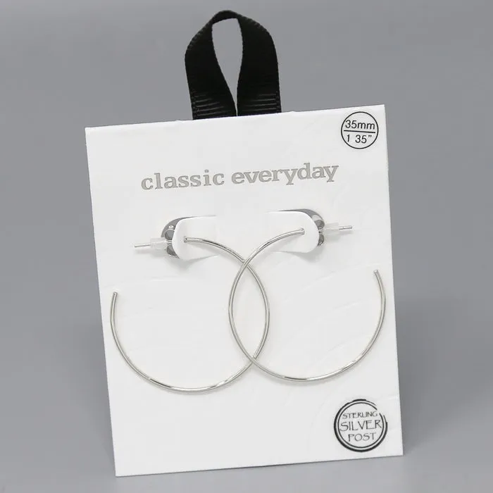 35 MM Basic Hoop Earrings