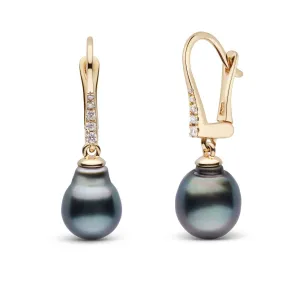 Allure Collection Tahitian Baroque 8.0-9.0 mm Pearl & Diamond Dangle Earrings