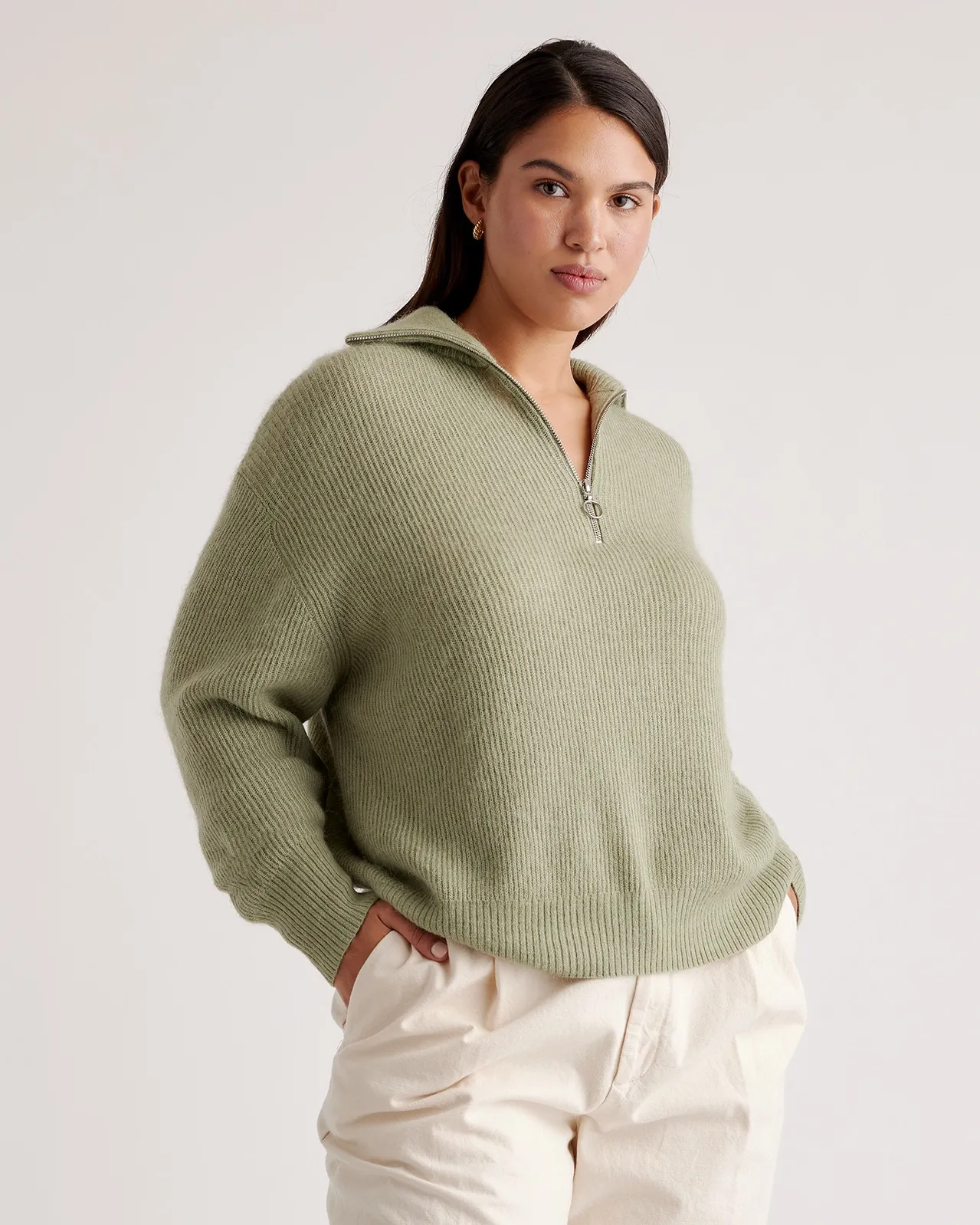 Alpaca Quarter Zip Sweater | Quince