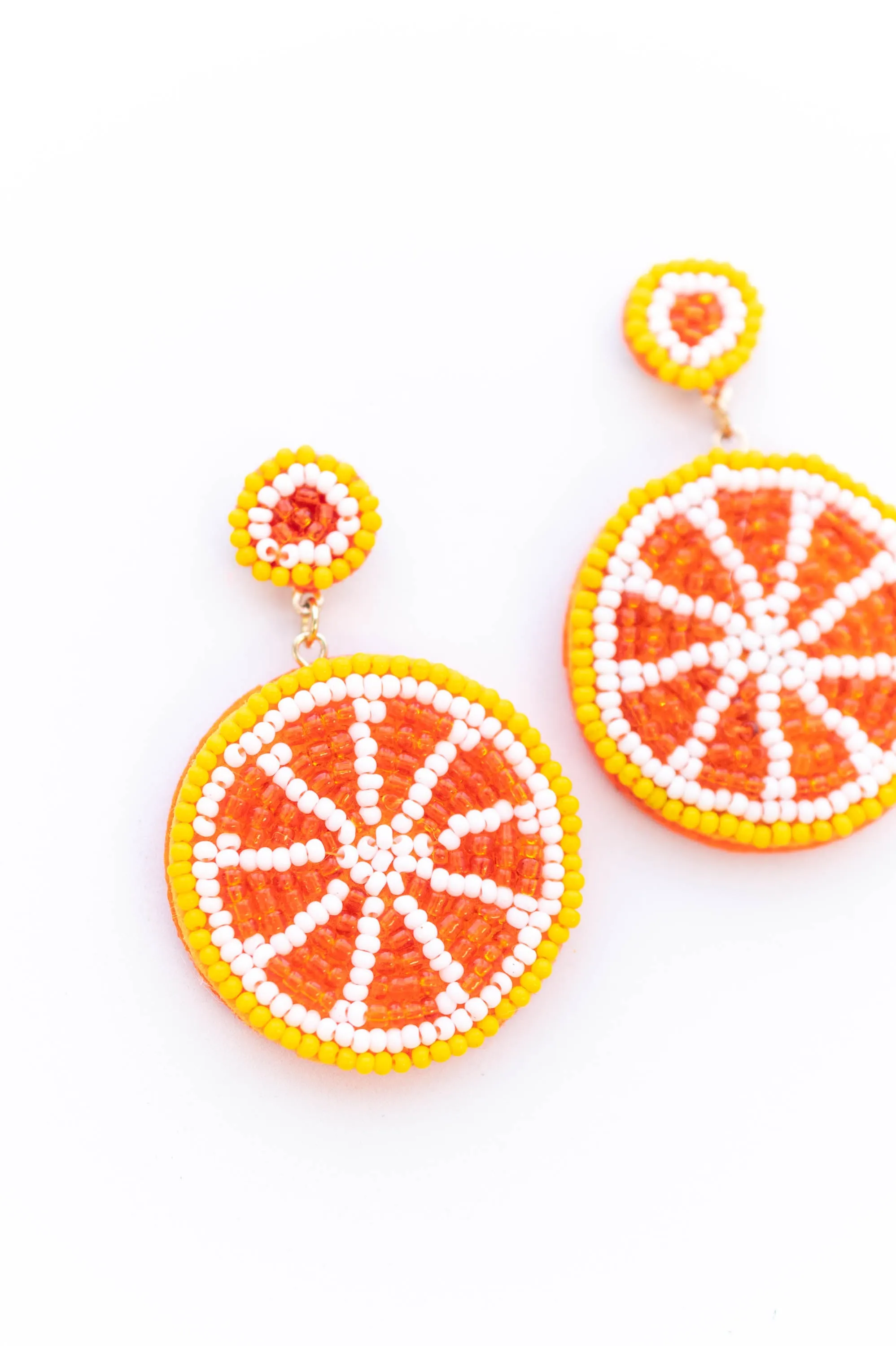 Among The Orange Trees Earrings, Orange