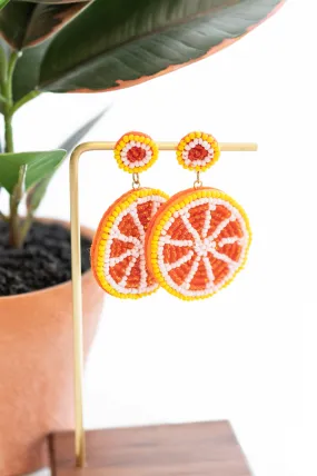 Among The Orange Trees Earrings, Orange