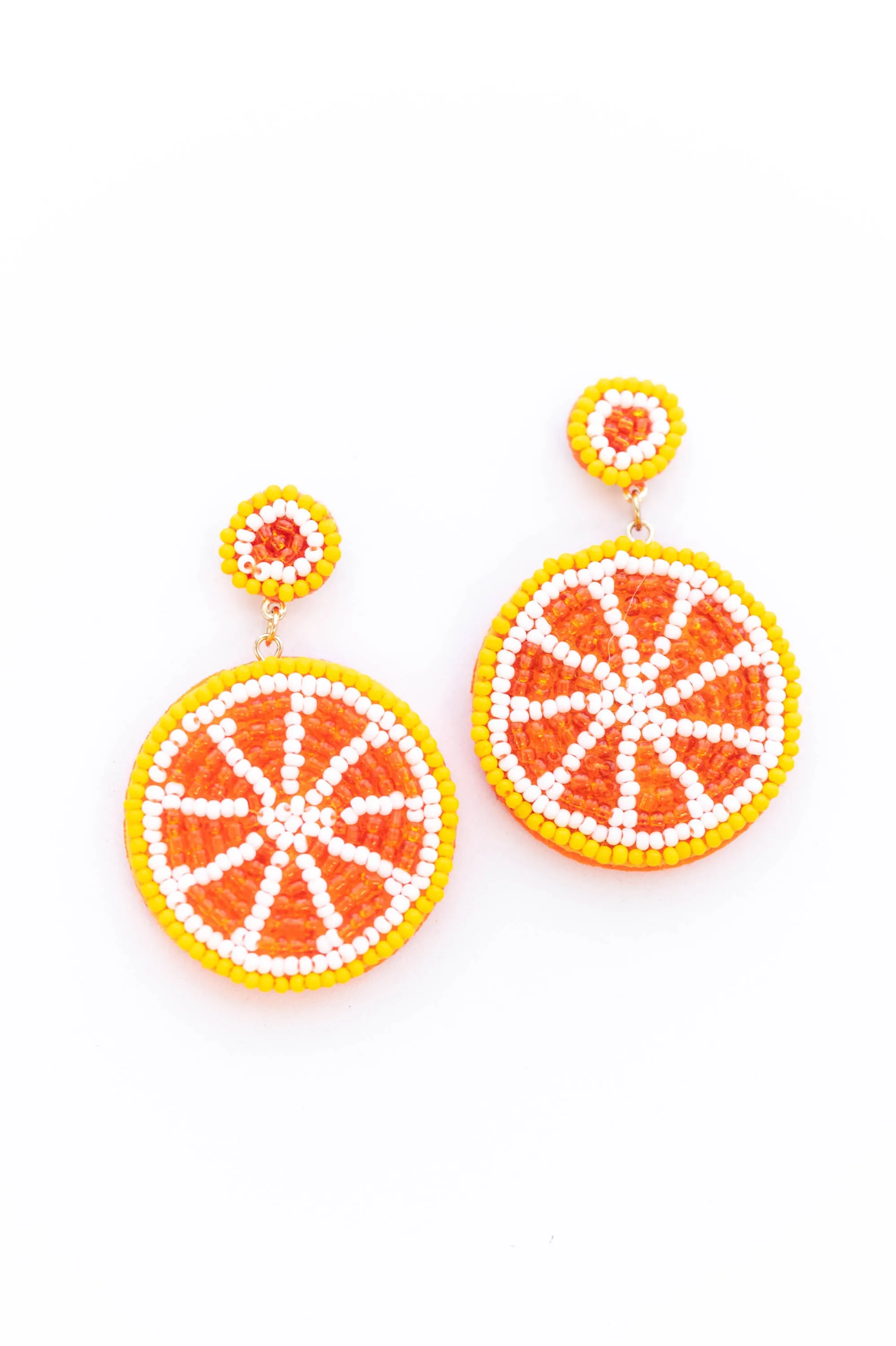 Among The Orange Trees Earrings, Orange