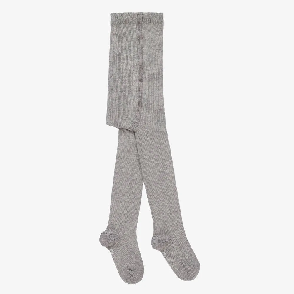 Baby Girls Grey Cotton Tights