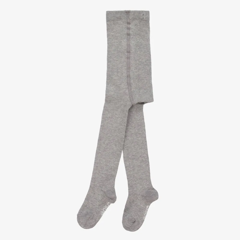 Baby Girls Grey Cotton Tights