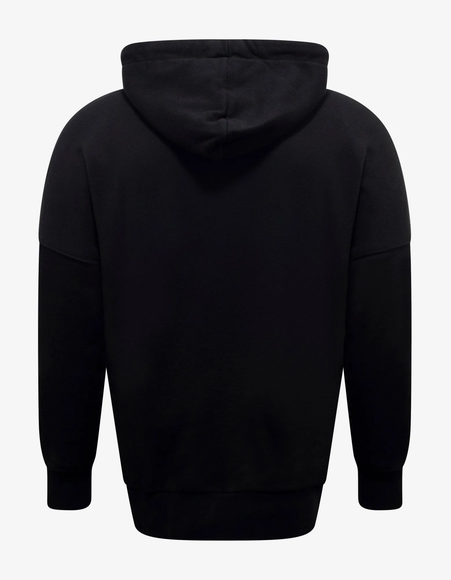 Black Logo Print Oversized Hoodie