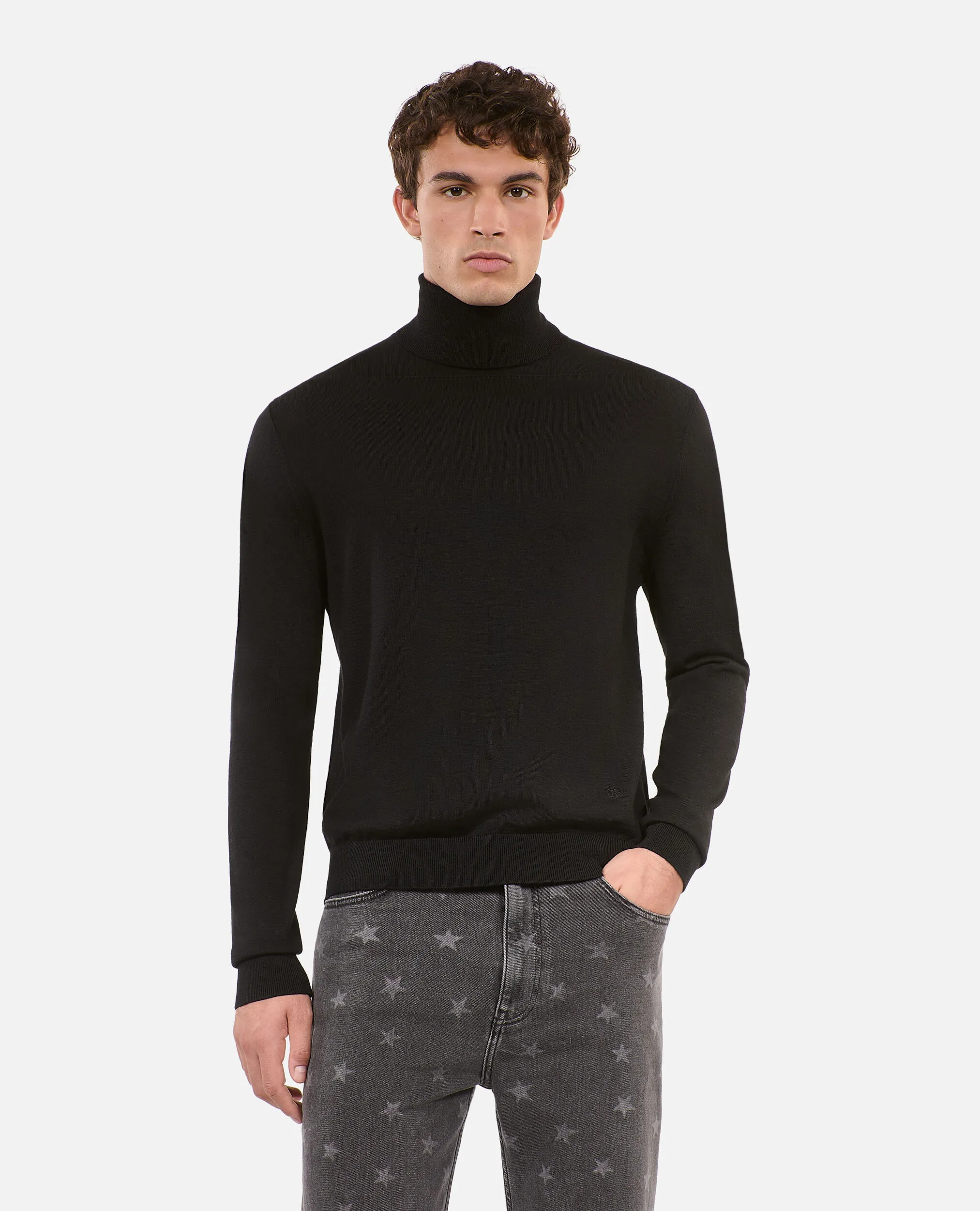 Black wool sweater