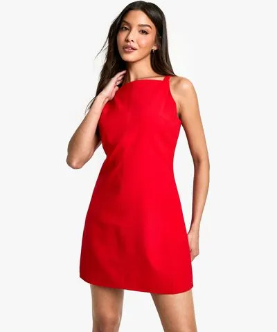 boohoo Womens Tailored Shift Dress