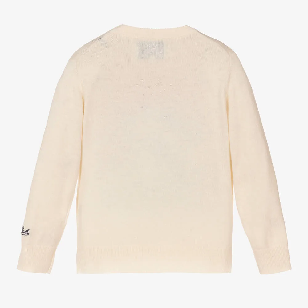 Boys Ivory Wool Sweater