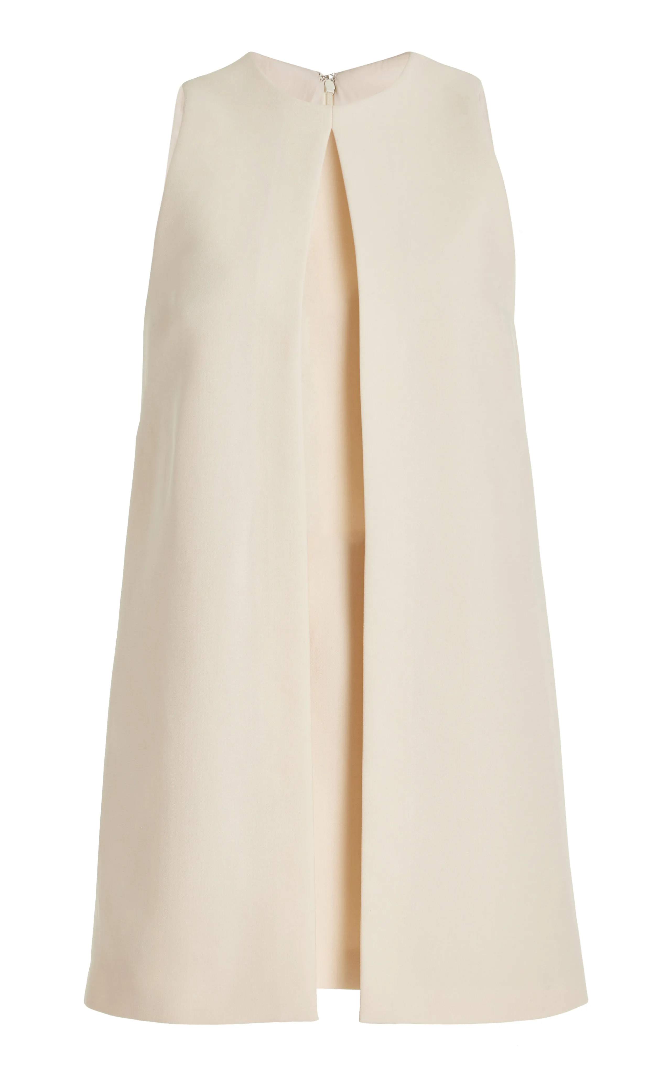 Brandon Maxwell The Cory Split-Front Crepe Mini Dress