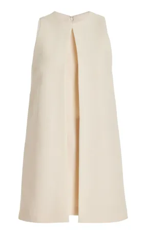 Brandon Maxwell The Cory Split-Front Crepe Mini Dress