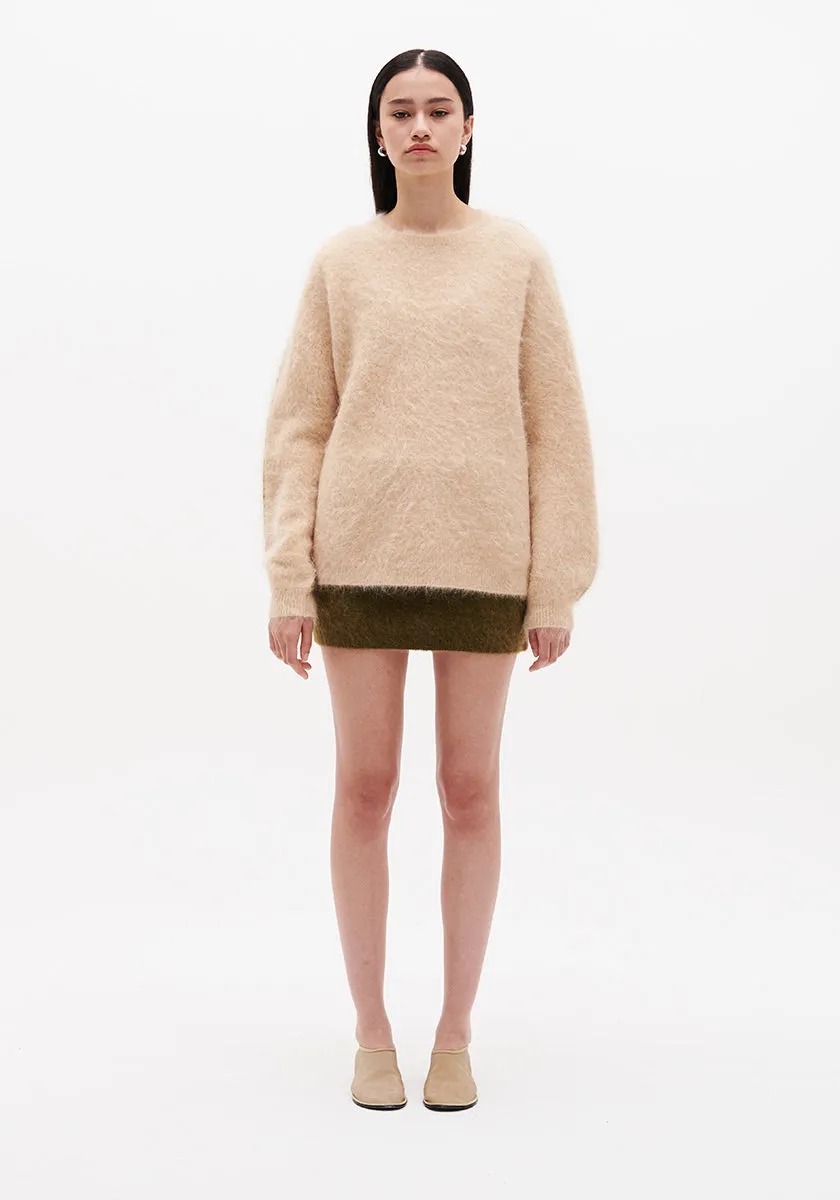 Brushed Alpaca Sweater - Bisque