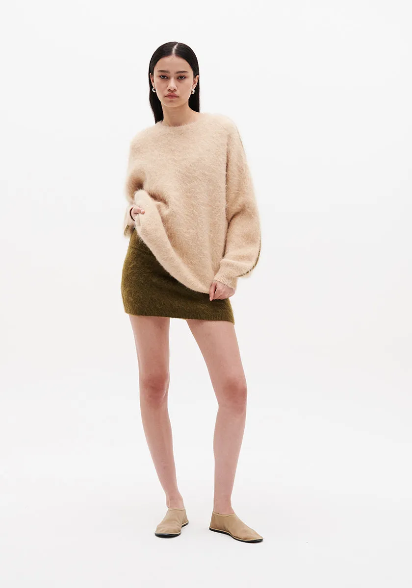 Brushed Alpaca Sweater - Bisque