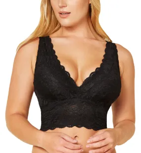 Cosabella Never Say Never CURVY Plungie Longline Bralette (NEVER1385) - Black