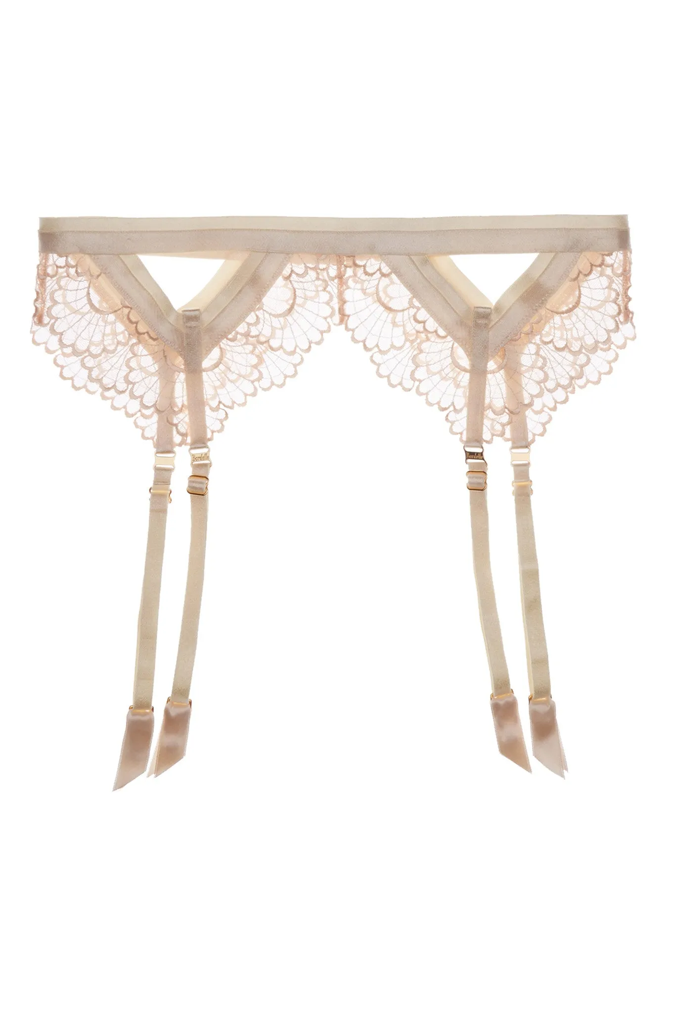 Cream Sensu Panelled Suspender