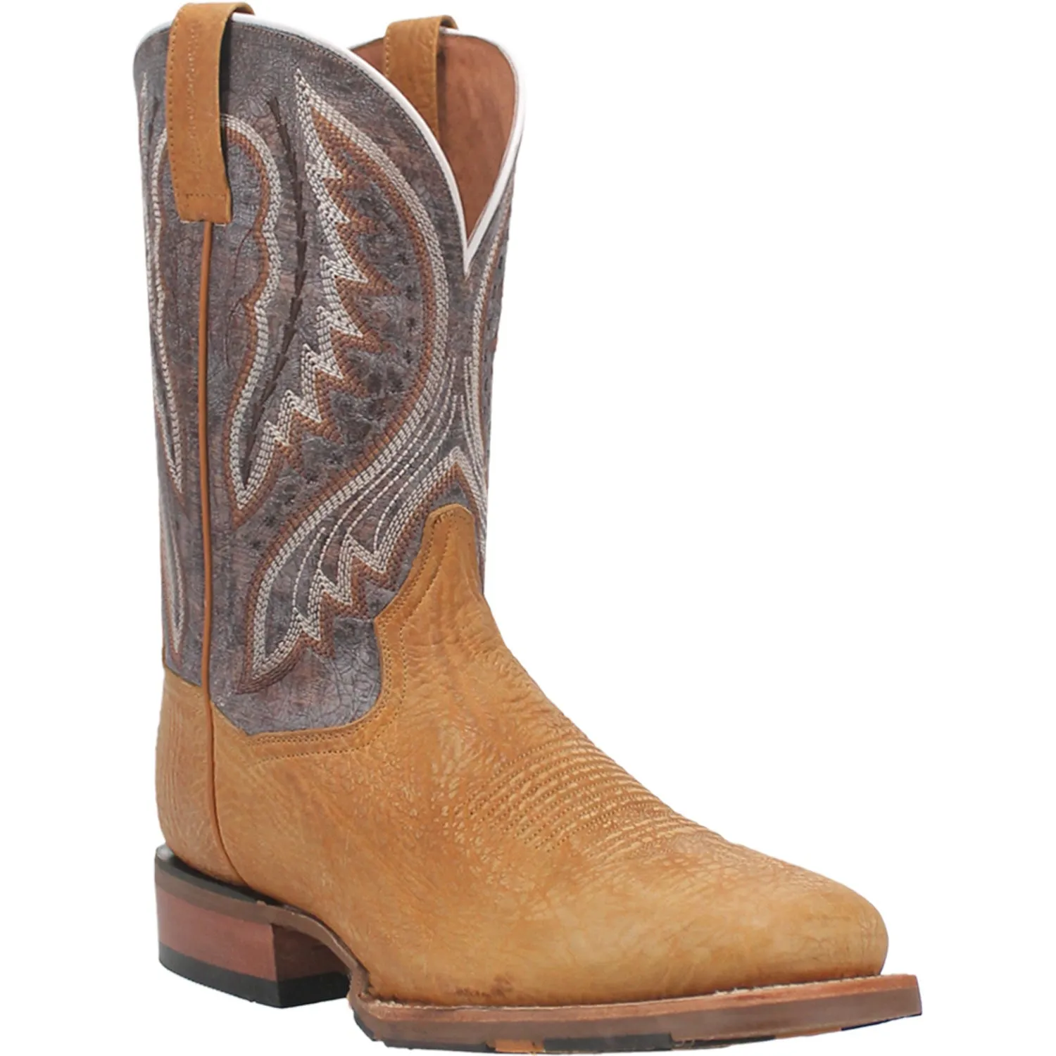 Dan Post Mens Dugan Camel Bison Leather Cowboy Boots 9.5 D