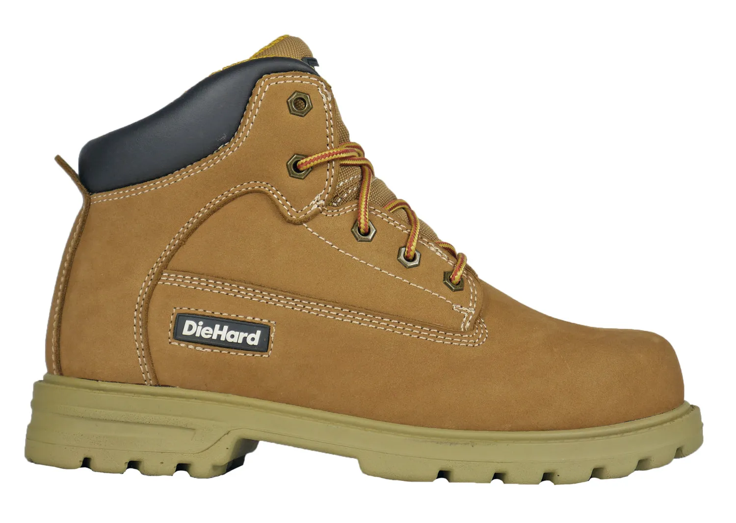 DieHard Mens Charger Soft Toe Wheat Leather Nubuck Work Boots 11 D