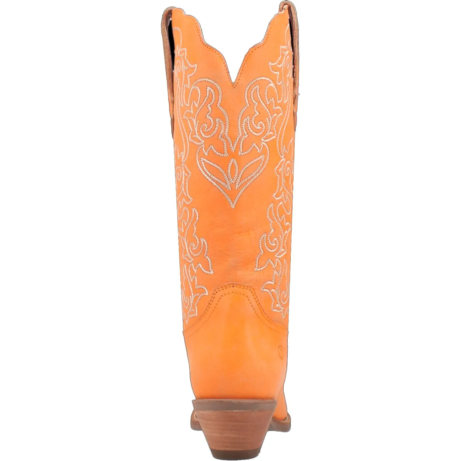 Dingo Womens Flirty N Fun Orange Leather Cowboy Boots