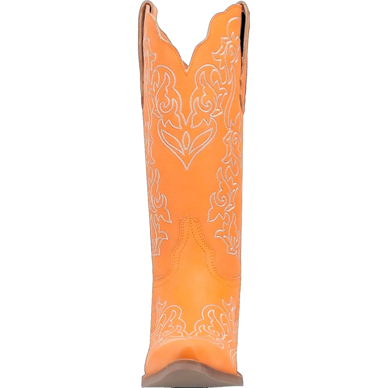 Dingo Womens Flirty N Fun Orange Leather Cowboy Boots