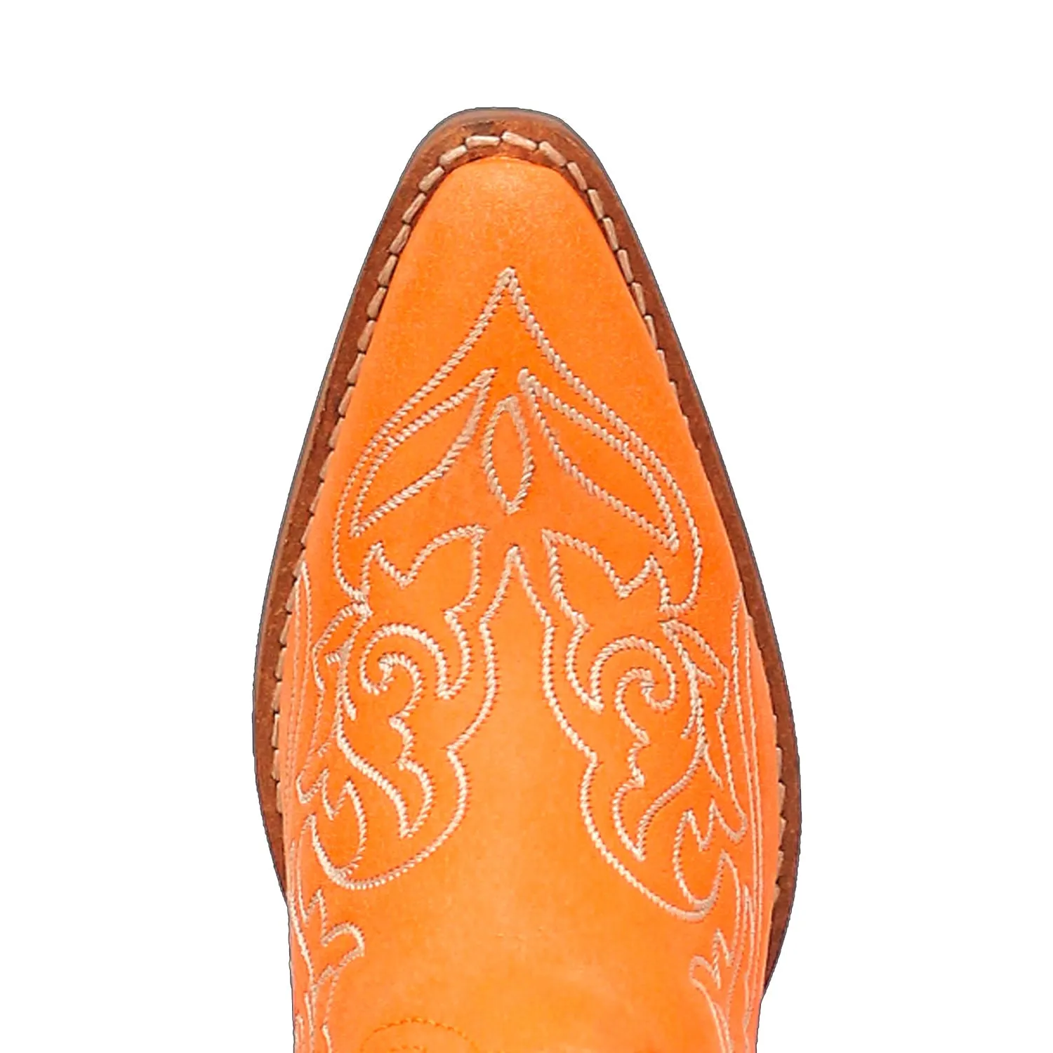 Dingo Womens Flirty N Fun Orange Leather Cowboy Boots