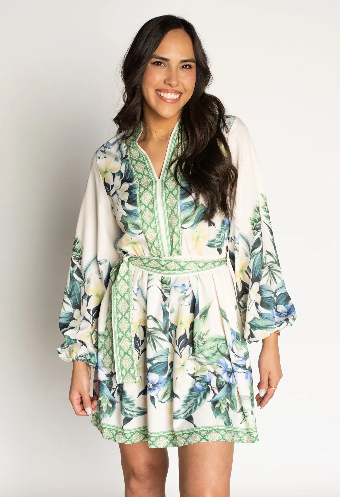 Everlasting Love Printed Long Sleeve Dress