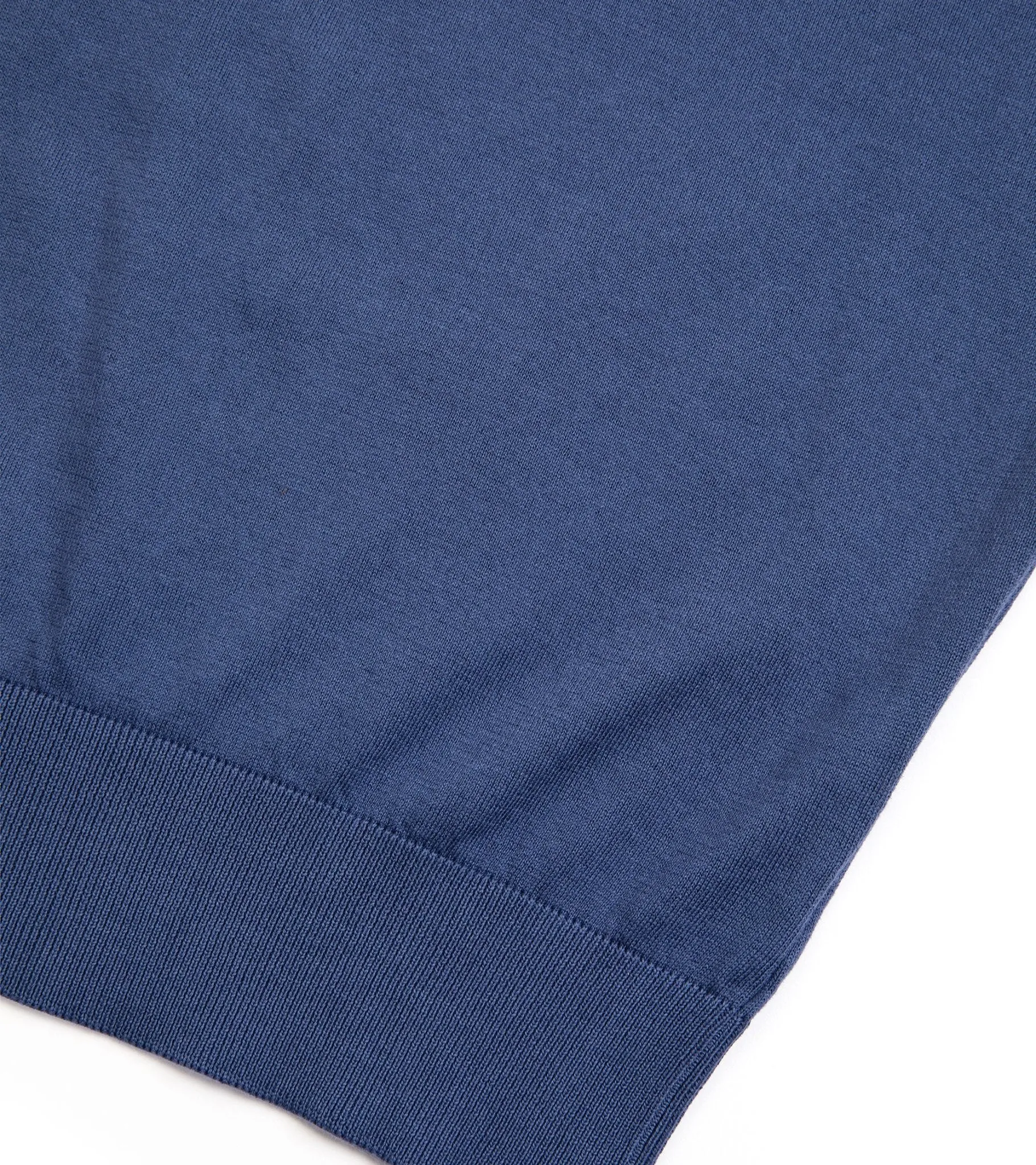 Fedeli Cotton Knitted T-Shirt: Blue