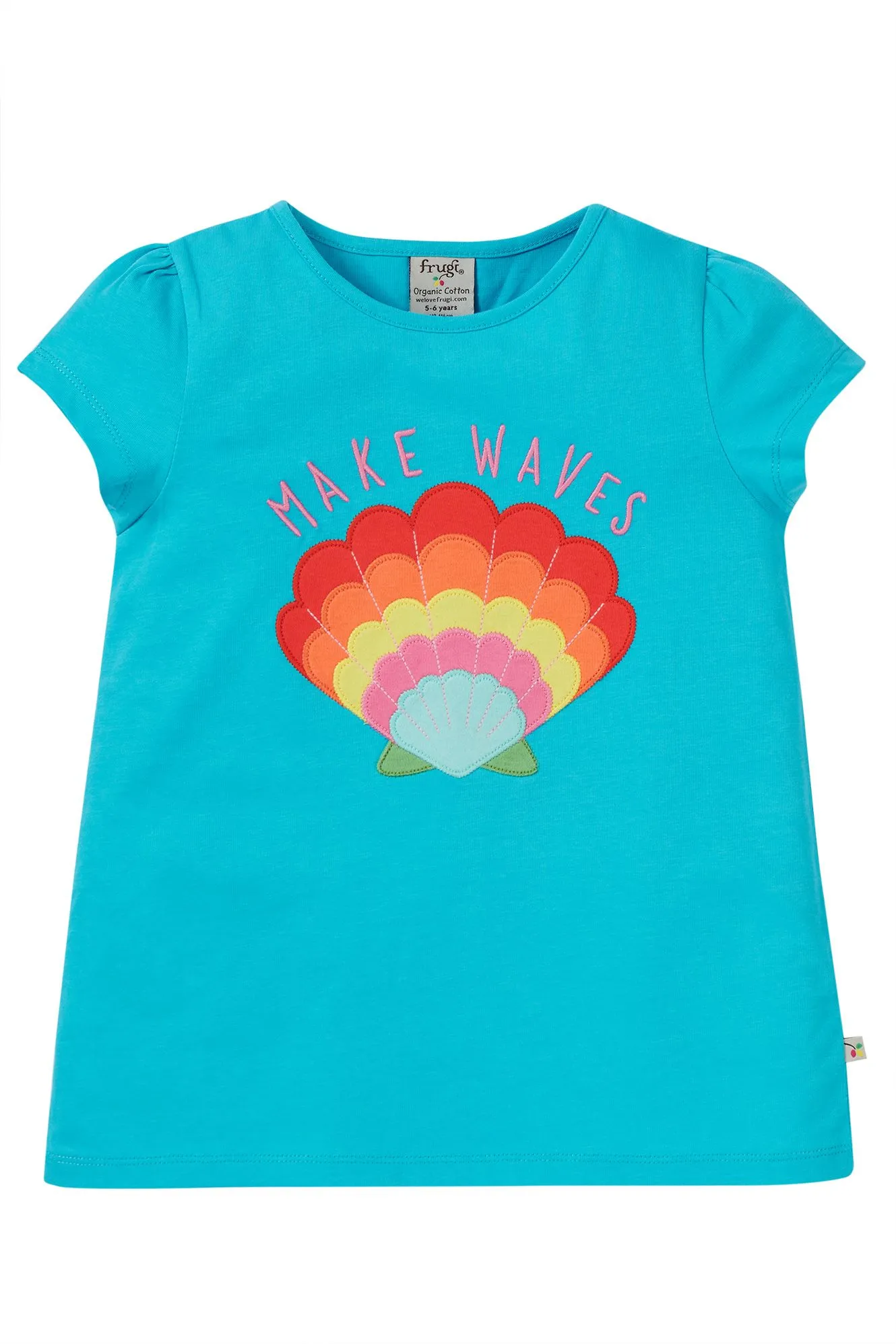 Frugi Tropical Sea Shell Cassia Appliqué T-Shirt