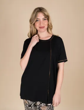 Gaia Life - T-shirt girocollo nero