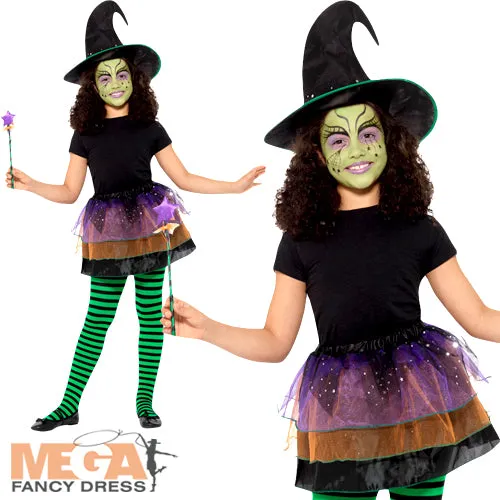 Girls Halloween Wicked Pretty Witch Kit Costume Set