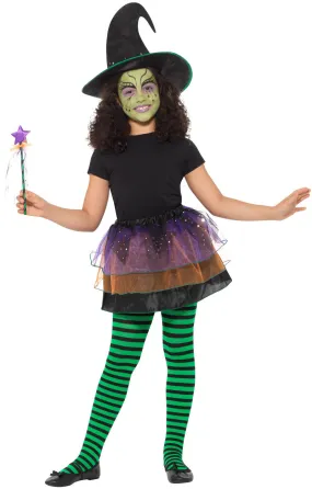 Girls Halloween Wicked Pretty Witch Kit Costume Set