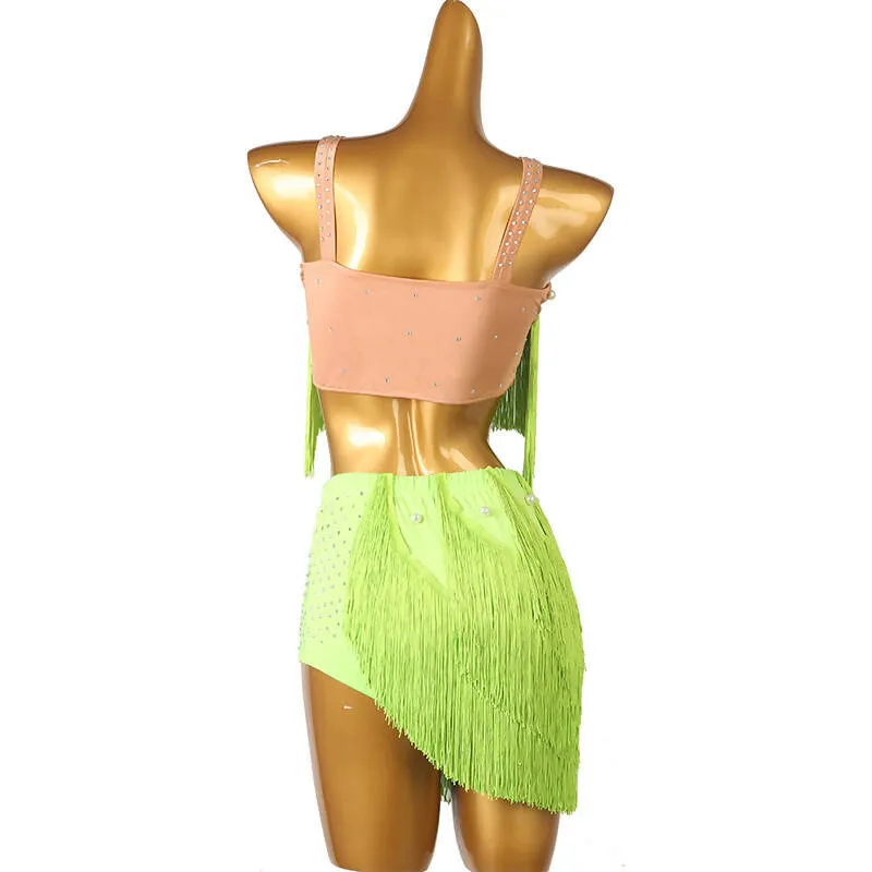 Green Fringe Latin S-XXL | LQ362