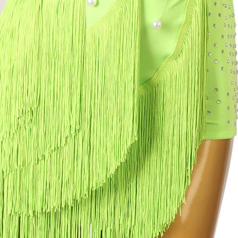 Green Fringe Latin S-XXL | LQ362