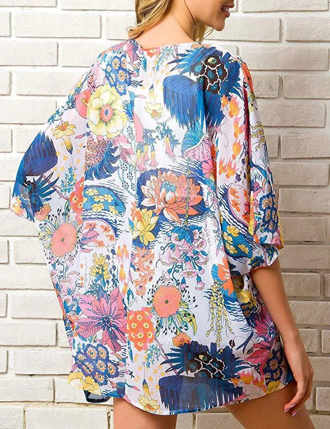 Haute Edition Women's Lightweight Summer Kimono Cover Up Cardigans