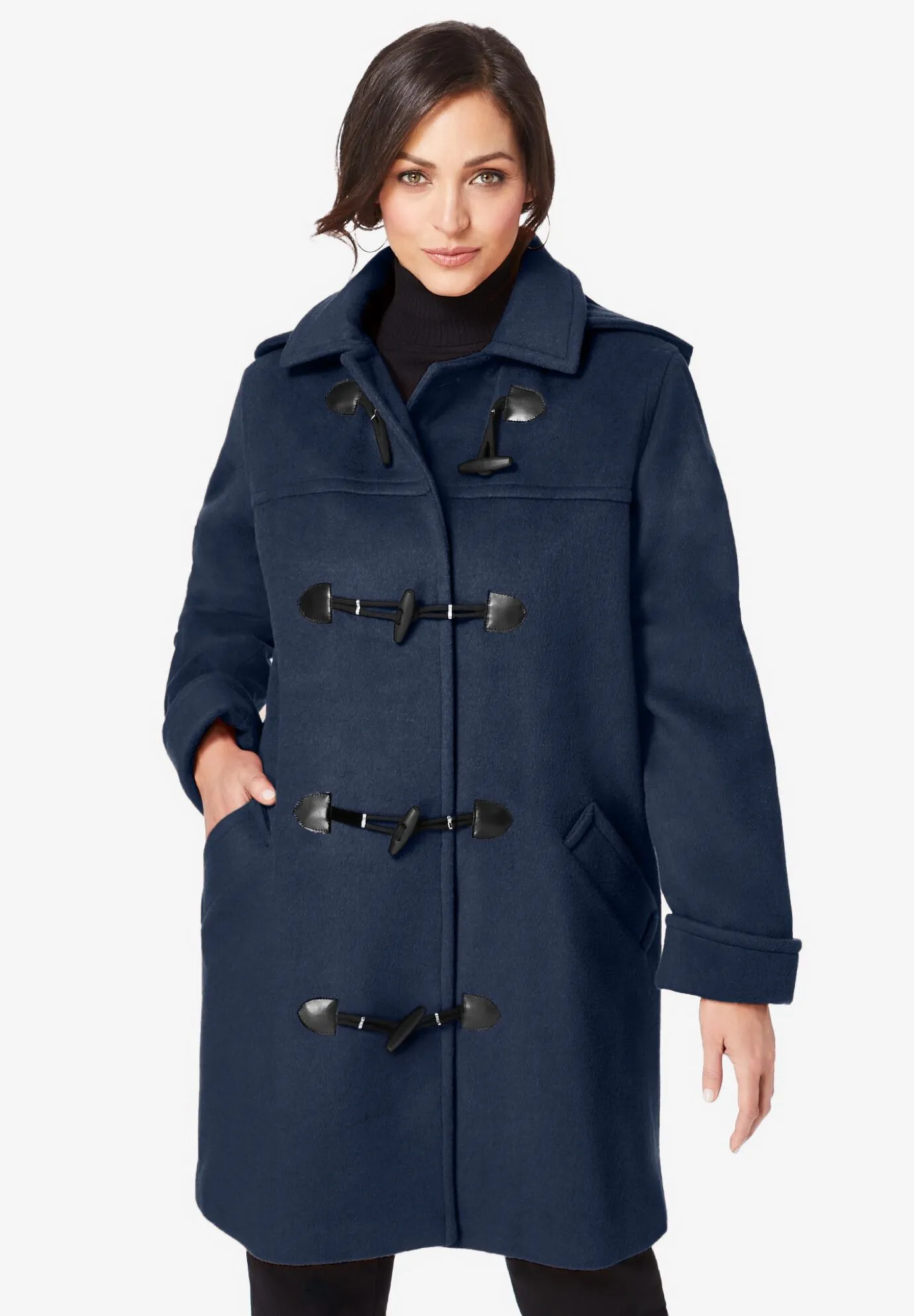 Hooded Toggle Wool Coat