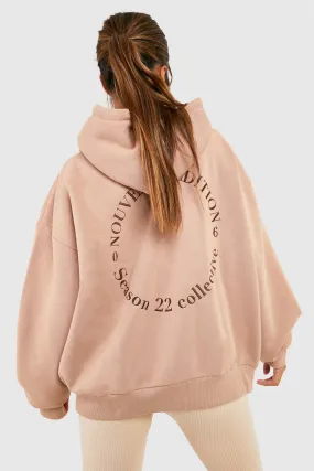 Hoodies & Sweatshirts | Embroidered Back Oversized Hoodie | boohoo