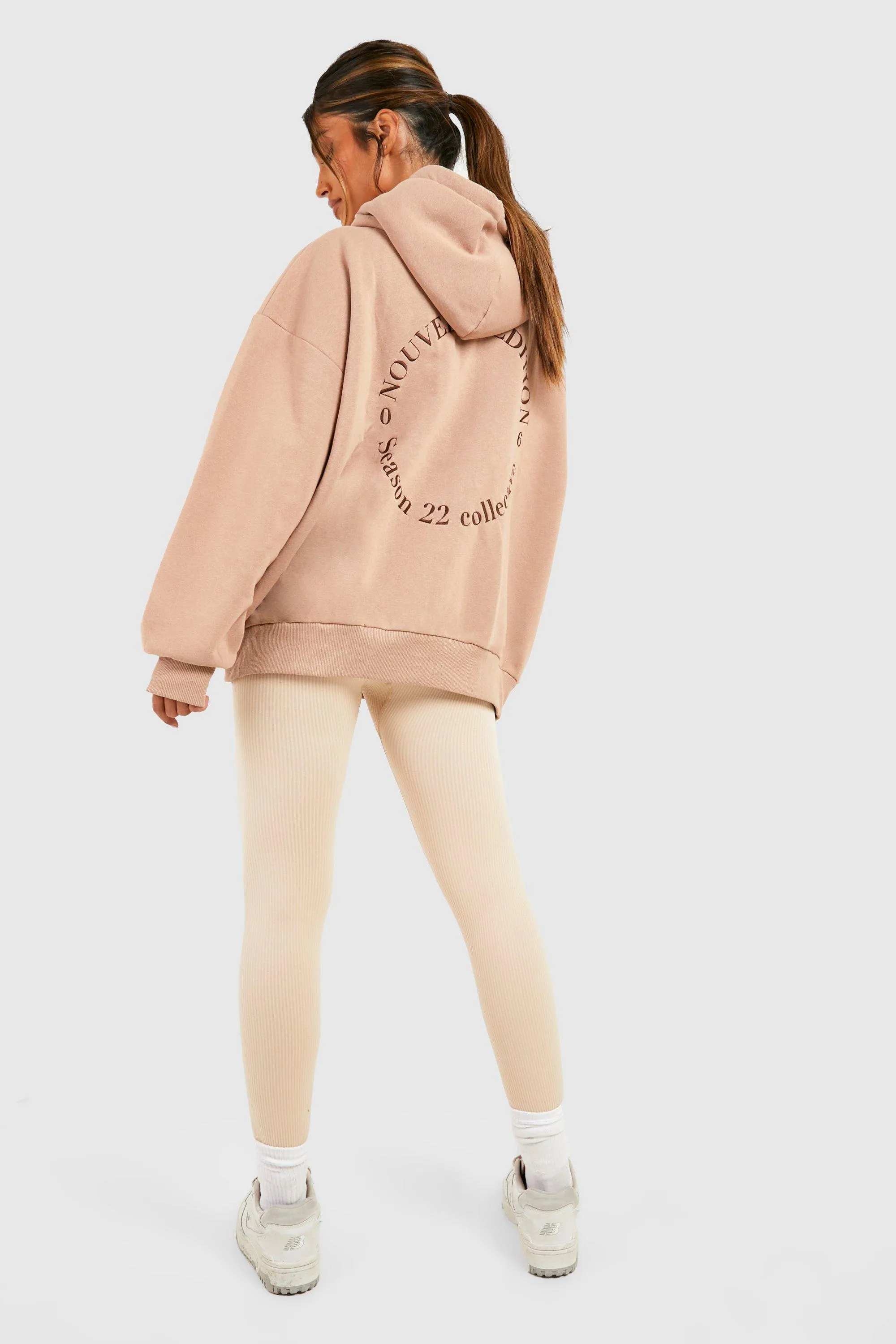 Hoodies & Sweatshirts | Embroidered Back Oversized Hoodie | boohoo