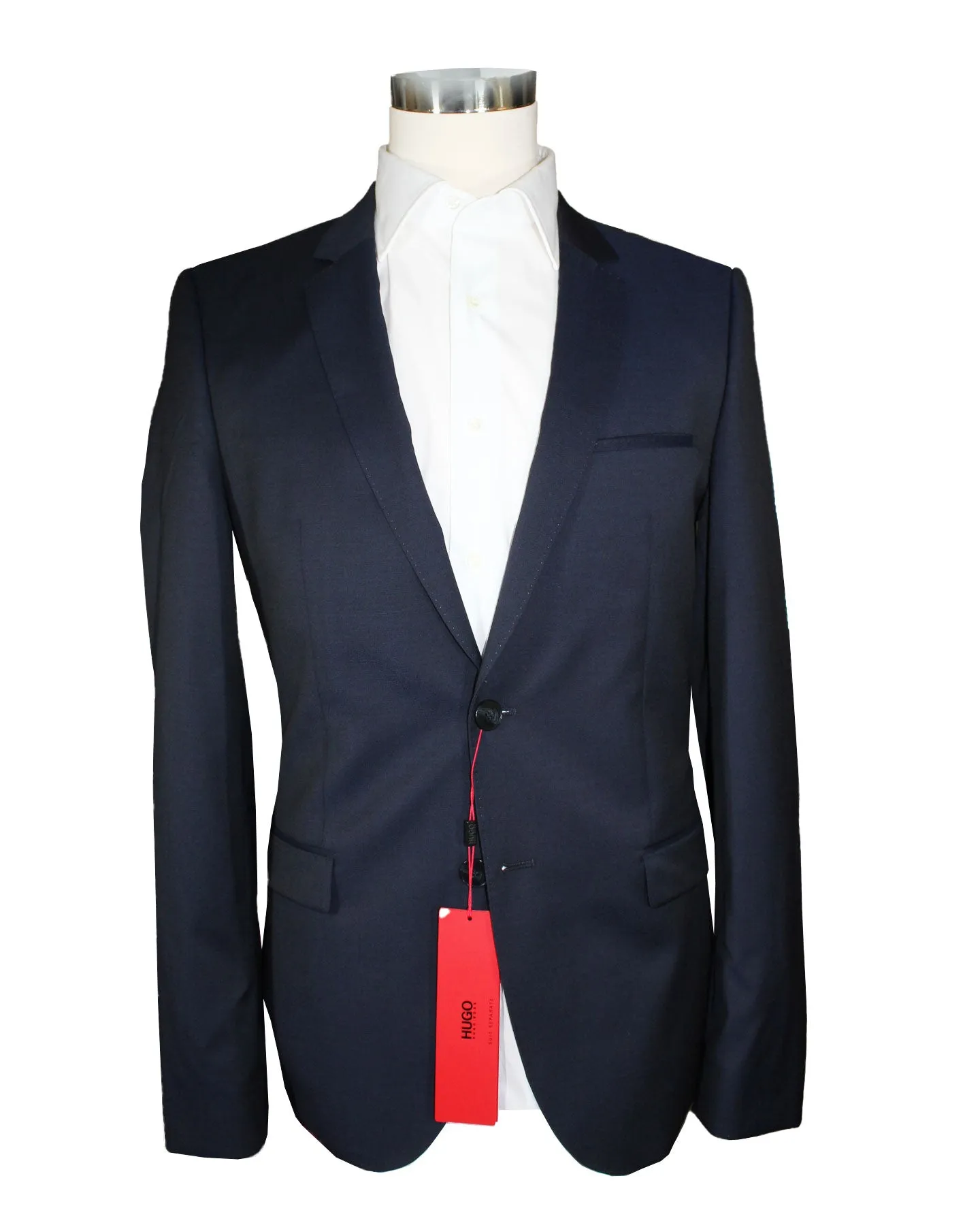 Hugo Boss Sport Coat Dark Blue - Virgin Wool Blazer EU 48 / US 38 L Slim Fit