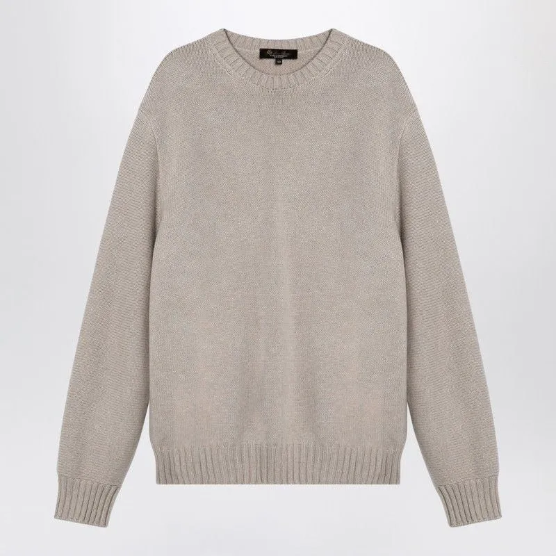 IVORY CASHMERE CREW-NECK SWEATER