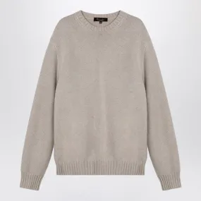 IVORY CASHMERE CREW-NECK SWEATER