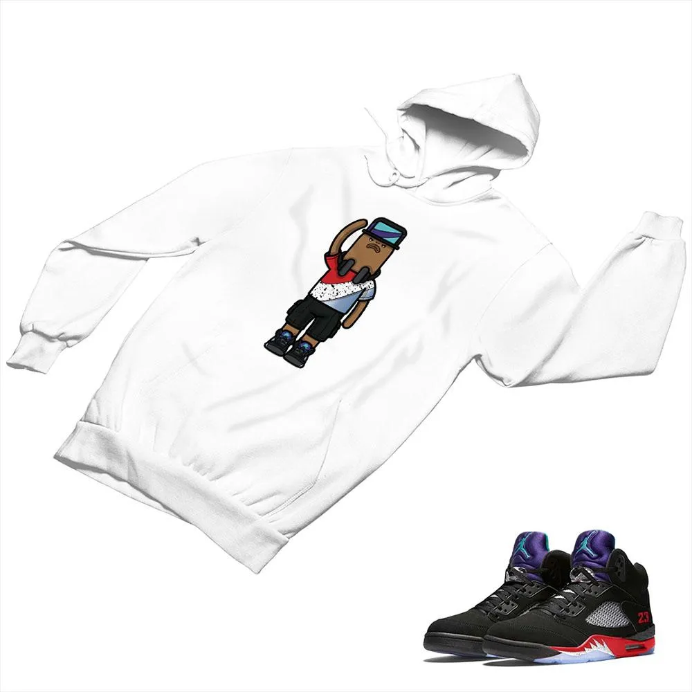 Jordan 5 Top 3 Black Matching Custom Designed Hoodies JD 5-2-7-12