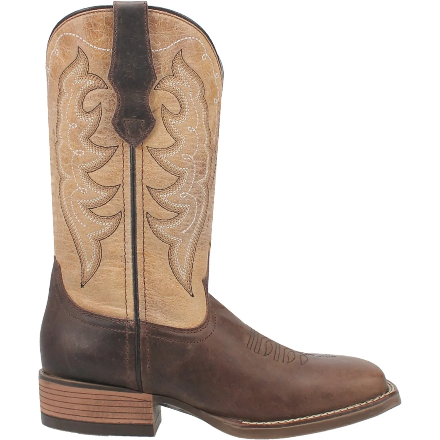 Laredo Womens Delaney Dark Brown Leather Cowboy Boots