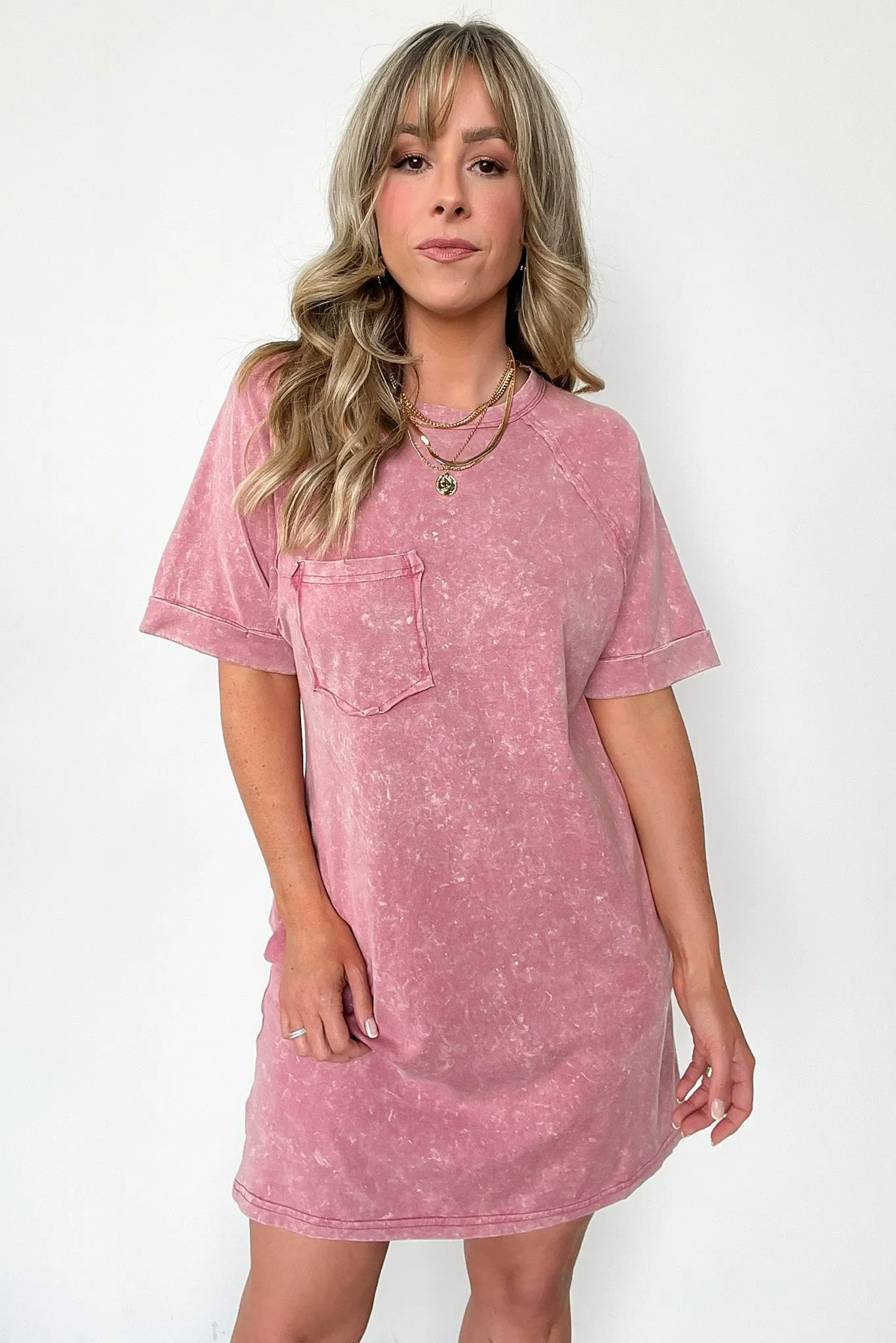 Leonia Short Sleeve Pocket T-Shirt Dress - BACK IN STOCK