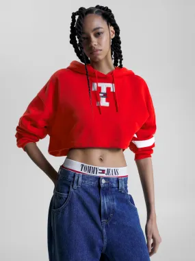 Letterman Cropped Hoodie | Sweatshirts & Hoodies | Tommy Jeans