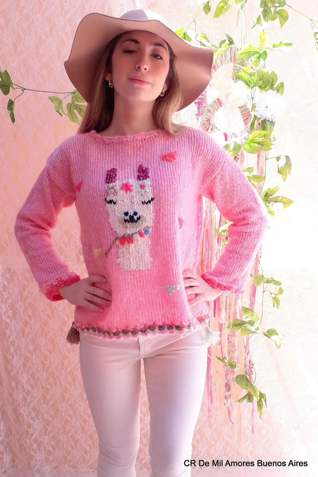 Llama Sequins Sweaters