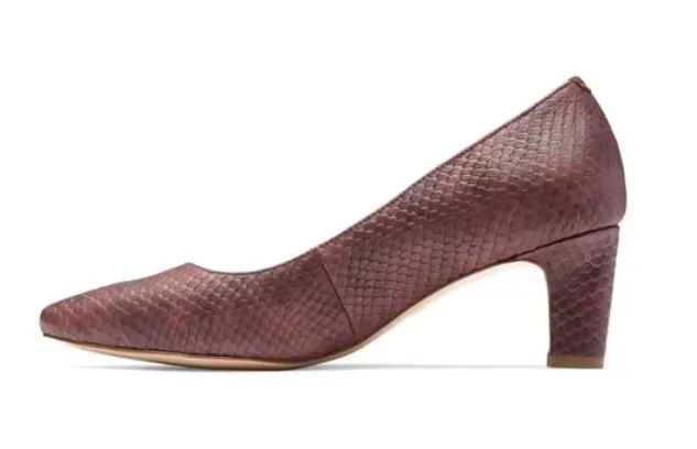 MADISON MIA HEEL MERLOT SNAKE