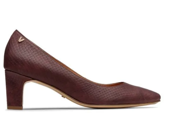 MADISON MIA HEEL MERLOT SNAKE