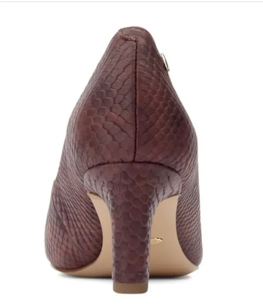 MADISON MIA HEEL MERLOT SNAKE