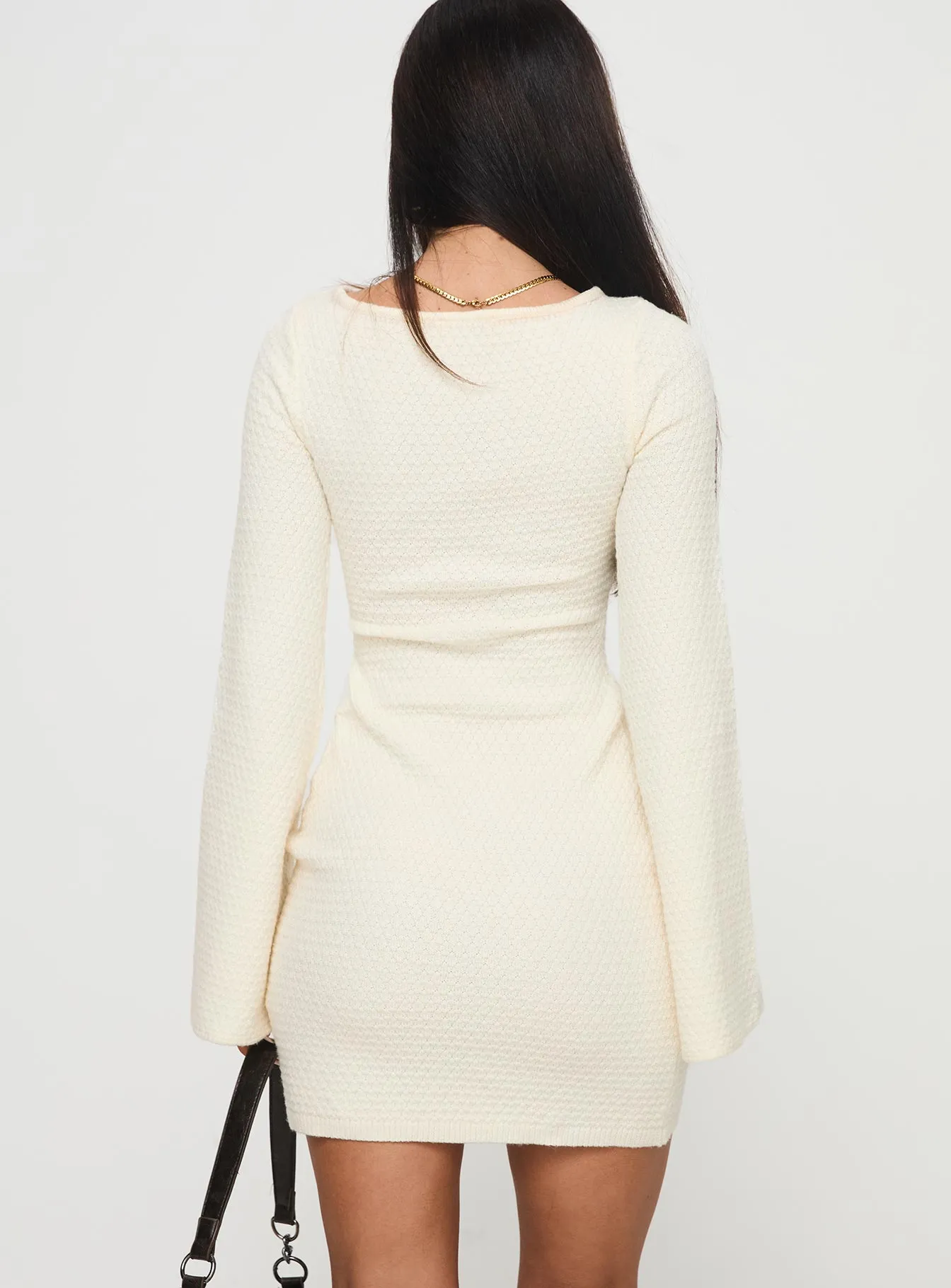 Malcalm Long Sleeve Mini Dress Cream