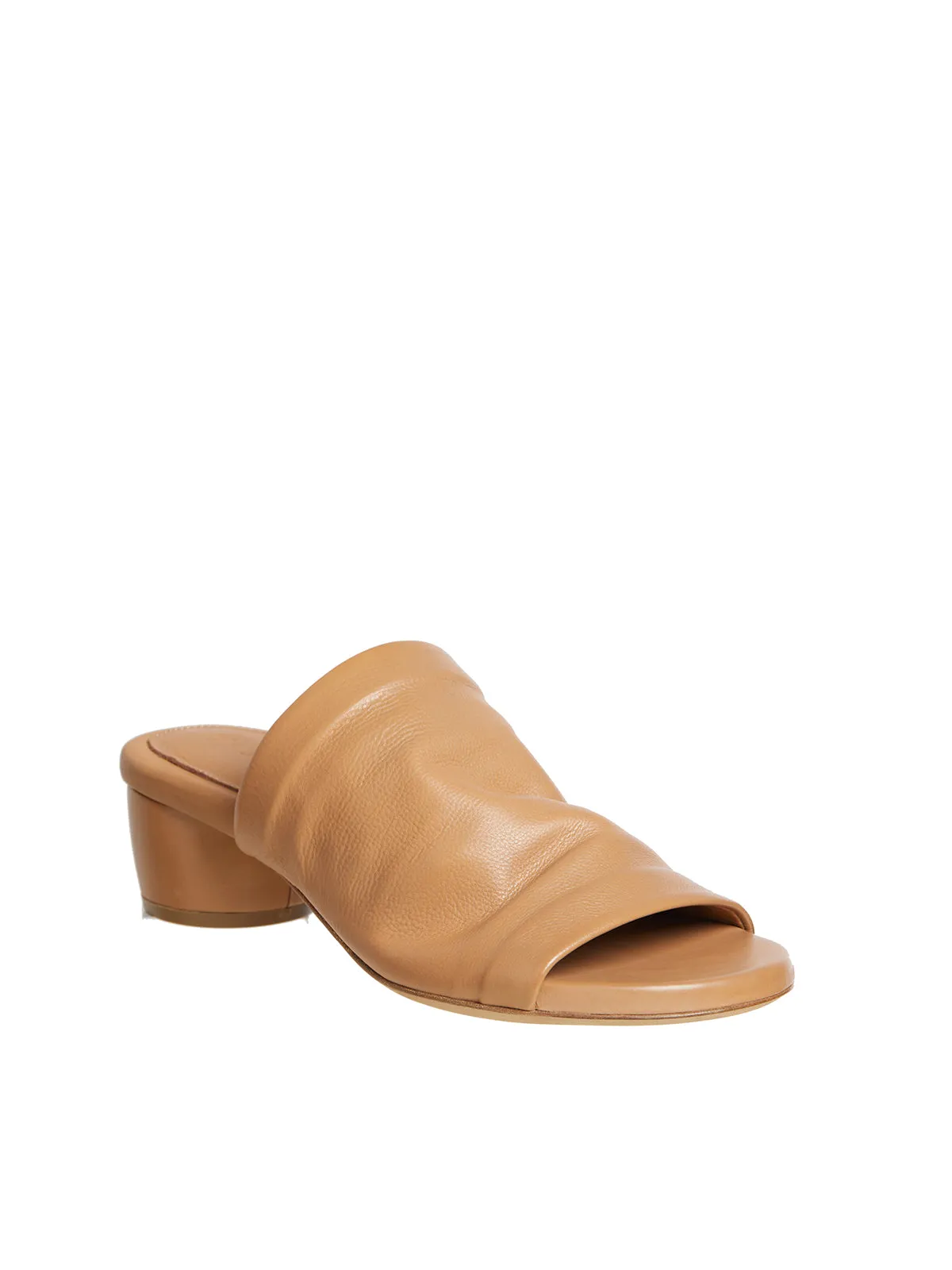 MARSELL Chic Beige Leather Sandal with Medium Heel