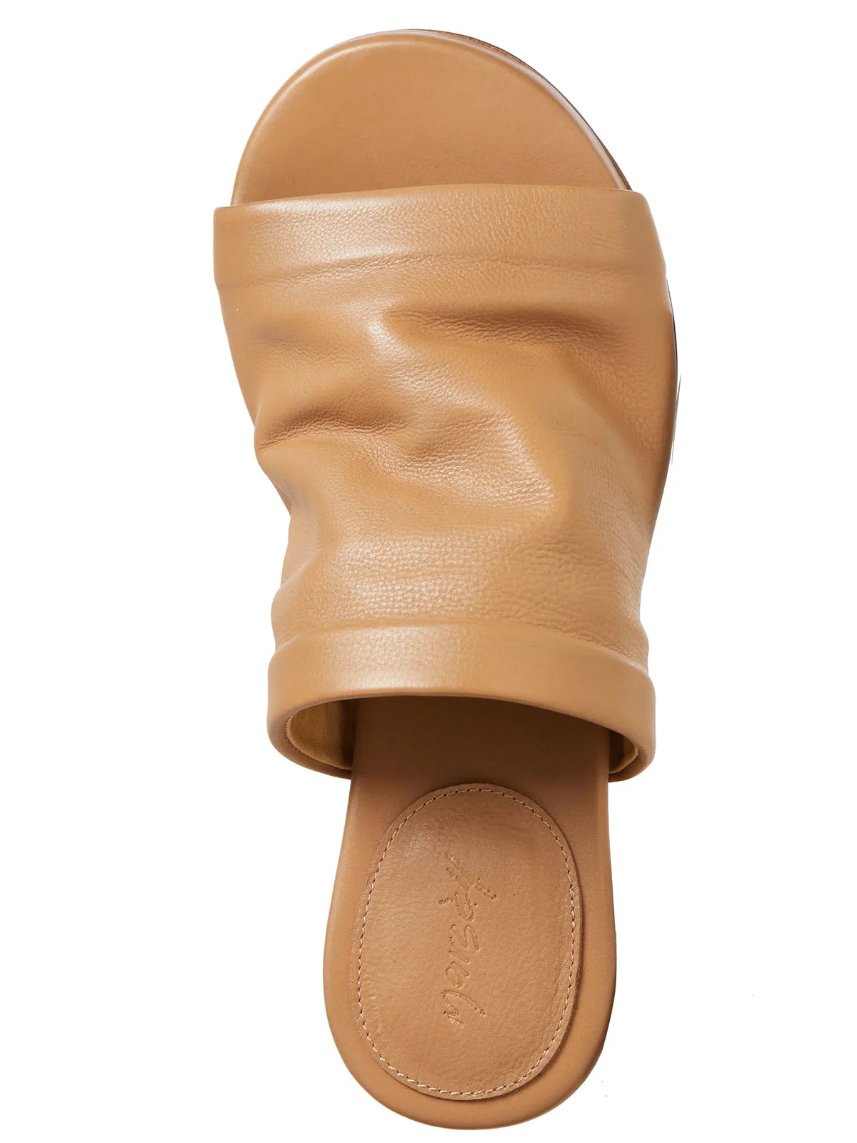 MARSELL Chic Beige Leather Sandal with Medium Heel